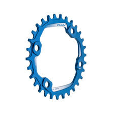 FUNN, CHAIN RINGS, SOLO 96 NARROW-WIDE CHAIN RING, Anodised Blue, BCD 96mm wo/ bolts - 30T, Blue