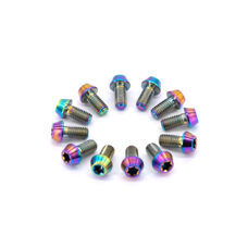 77designz, Schrauben & Bolts, SET, Brake Disc Tuning set (12 Stück M5x10), Ti Bolt M5x10 T25,  Oilslick