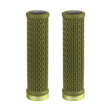 FUNN, GRIP, HOLESHOT GRIPS, One-sided lock, triple fin design, hardened end section, outer dia. 30.5mm, W/O Flange - 130mm, Olive Green