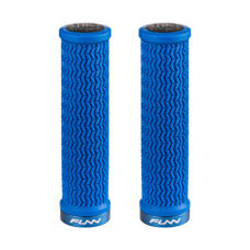 FUNN, GRIP, HOLESHOT GRIPS, One-sided lock, triple fin design, hardened end section, outer dia. 30.5mm, W/O Flange - 130mm, Blue