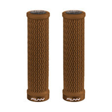 FUNN, GRIP, HOLESHOT GRIPS, One-sided lock, triple fin design, hardened end section, outer dia. 30.5mm, W/O Flange - 130mm, Brown