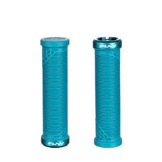 FUNN, GRIFFE, HILT GRIPS JUNIOR, One-sided Lock, Unique two zone pattern, outer dia. 27mm, inner dia.19mm, W/O Flange, 115mm, Turquoise