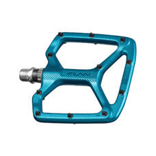 FUNN, PEDAL, Python Gen2, AL6061 Forged, Thin flat pedals, Cartridge axle system, Cartridge axle system - Cr-Mo Axle w/Steel Black Pins, Anod. Turquoise