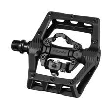 FUNN, PEDAL, RIPPER2 PEDAL, One Side CLIP, Enduro Klickpedale mit Käfig, Angular clip-in mechanism, Steel Black Pins, Anodised Black