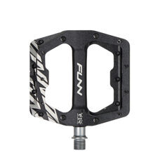 FUNN, PEDAL, FUNNDAMENTAL PEDAL, Flatpedal, GRS (Grease Renew System), schwarze Stahl-Pins beigelegt, schwarz eloxiert - Black