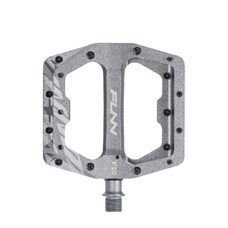 FUNN, PEDAL, FUNNDAMENTAL PEDAL, Flatpedal, GRS (Grease Renew System), schwarze Stahl-Pins beigelegt, grau eloxiert - Gray