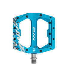 FUNN, PEDAL, FUNNDAMENTAL PEDAL, Flatpedal, GRS (Grease Renew System), schwarze Stahl-Pins beigelegt, türkis eloxiert - Turquoise
