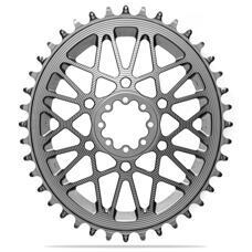 absoluteBLACK, Kettenblatt, OVAL, GRAVEL, für Sram, Direct Mount 8Bolt, 40 Zähne, Titanium - silber