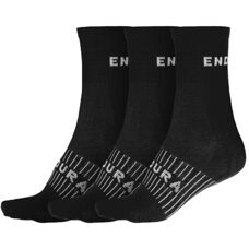 Endura, Coolmax® Race Socken (Dreierpack): Schwarz - L-XL