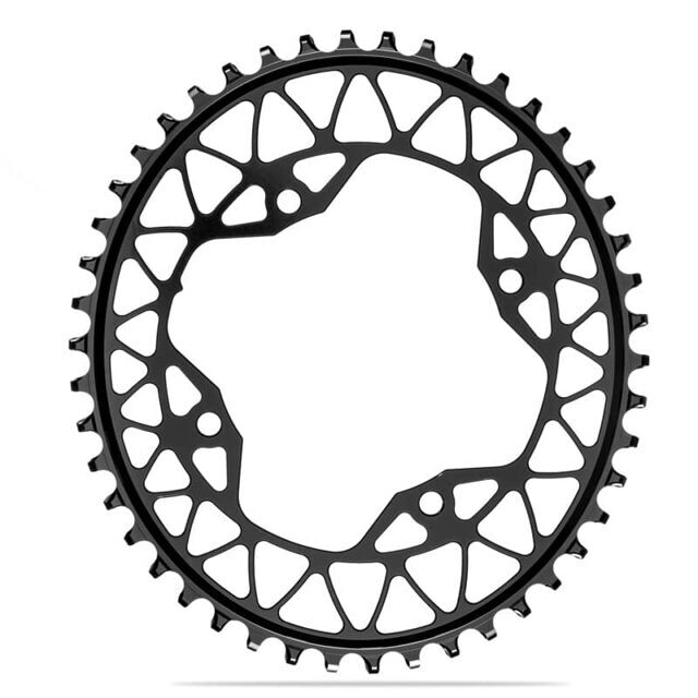absoluteBLACK, Kettenblatt, OVAL, Beach Racing, 1x 104/4, BLACK only, 46 Zähne