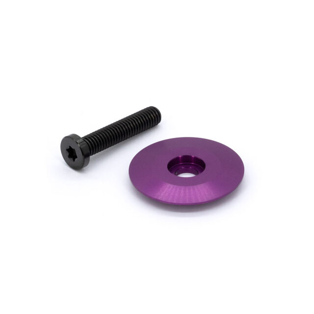77designz, Zubehör & Accessories, Top Cap, Ahead Cap mit T25 Ti Bolt, Purple